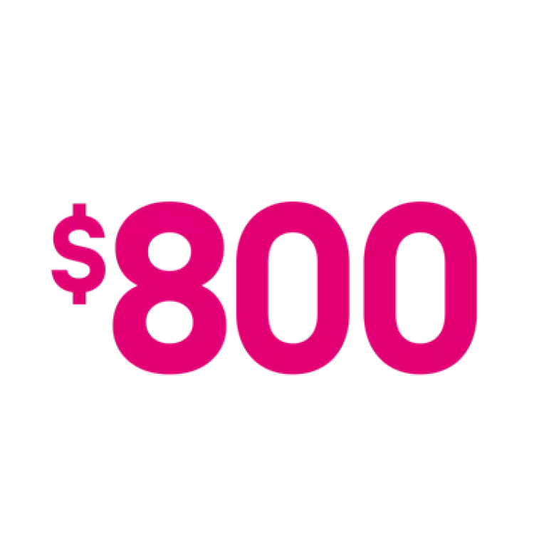 Obtén hasta 800