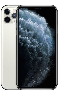 Vista frontal del iPhone 11 Pro Max - Plata