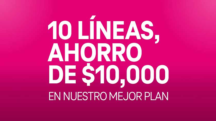 10 lines, $10,000 savings on our best plan.