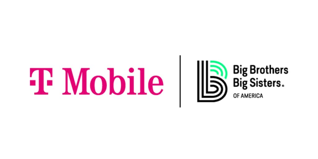Imagen de T-Mobile logo and Big Brothers Big Sisters of America logo locked up