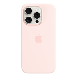 Funda de silicona Apple con MagSafe para iPhone 15 Pro - Rosa claro