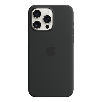 Funda de silicona Apple con MagSafe para iPhone 15 Pro Max - Negro