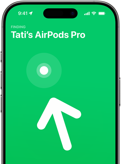 iPhone, se muestra la app Encontrar para AirPods Pro