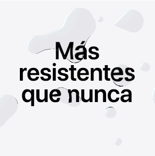 Texto: más durables que nunca, gotas de agua sobre el texto