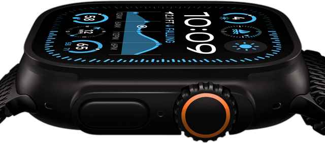Perfil en ángulo del Apple Watch Ultra 2