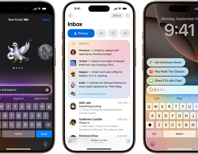 Funciones de Apple Intelligence con Genmoji, Resumen, Escribir a Siri en el iPhone 16 Pro