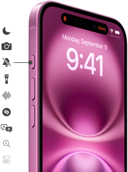 Solo tienes que mantener presionado el botón de acción en el iPhone 16 para iniciar la acción que desees, la función Enfoque, la app Cámara, el modo Silencio, la linterna, las notas de voz, Shazam y más.
