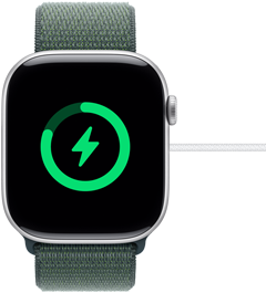 Un Apple Watch Series 10 casi totalmente cargado