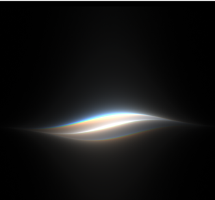 Una ola de luz multicolor