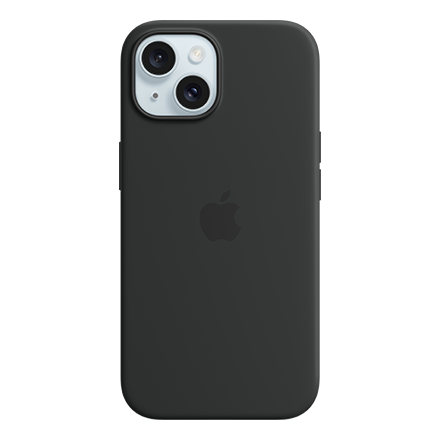 Funda de silicona Apple con MagSafe para Apple iPhone 15 - Negro