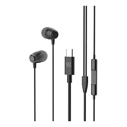 Audífonos USB-C GoTo™ con cable - Negro