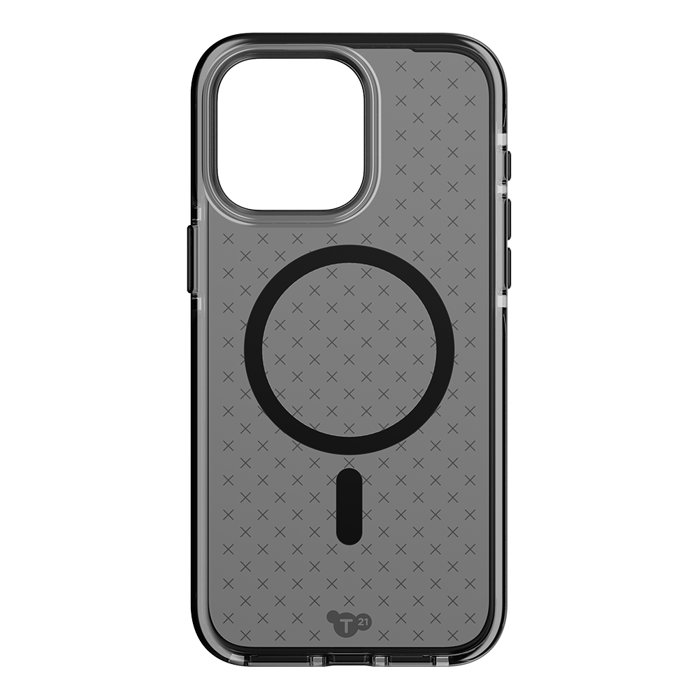 Funda Tech21 Evo Check con MagSafe para Apple iPhone 15 Pro Max - Esfumado/Negro