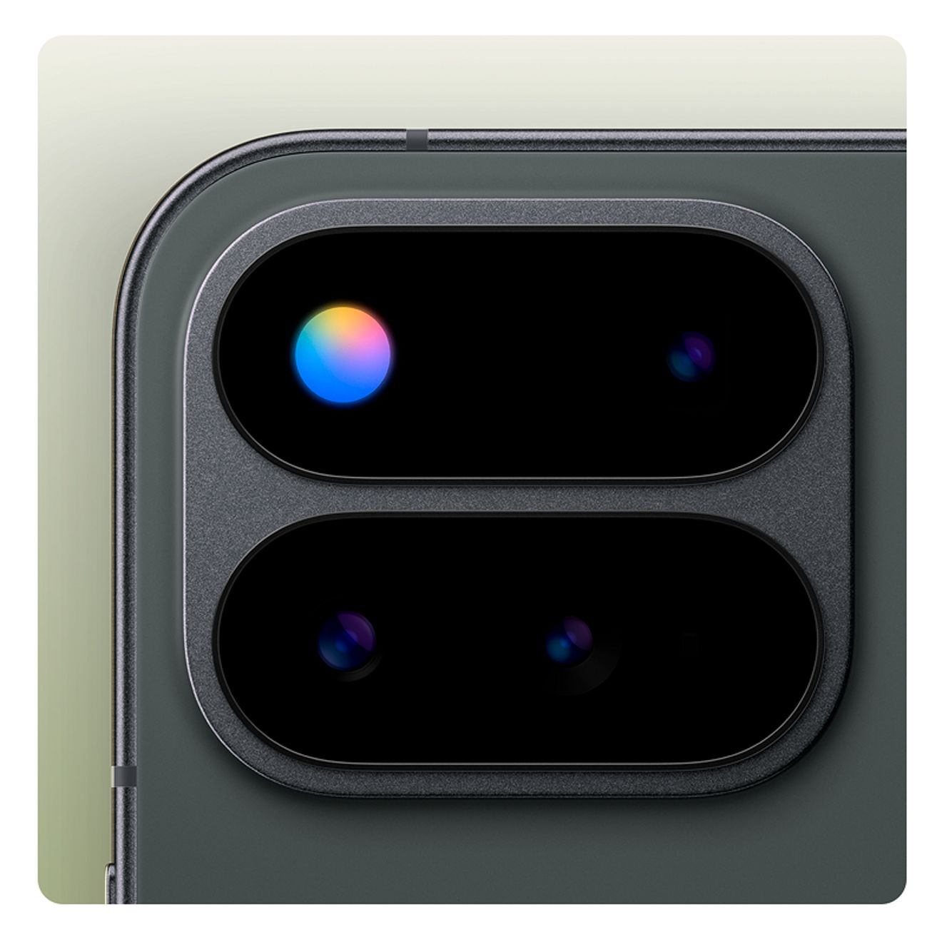 Primer plano de la cámara del teléfono Google Pixel 11 Pro Fold
