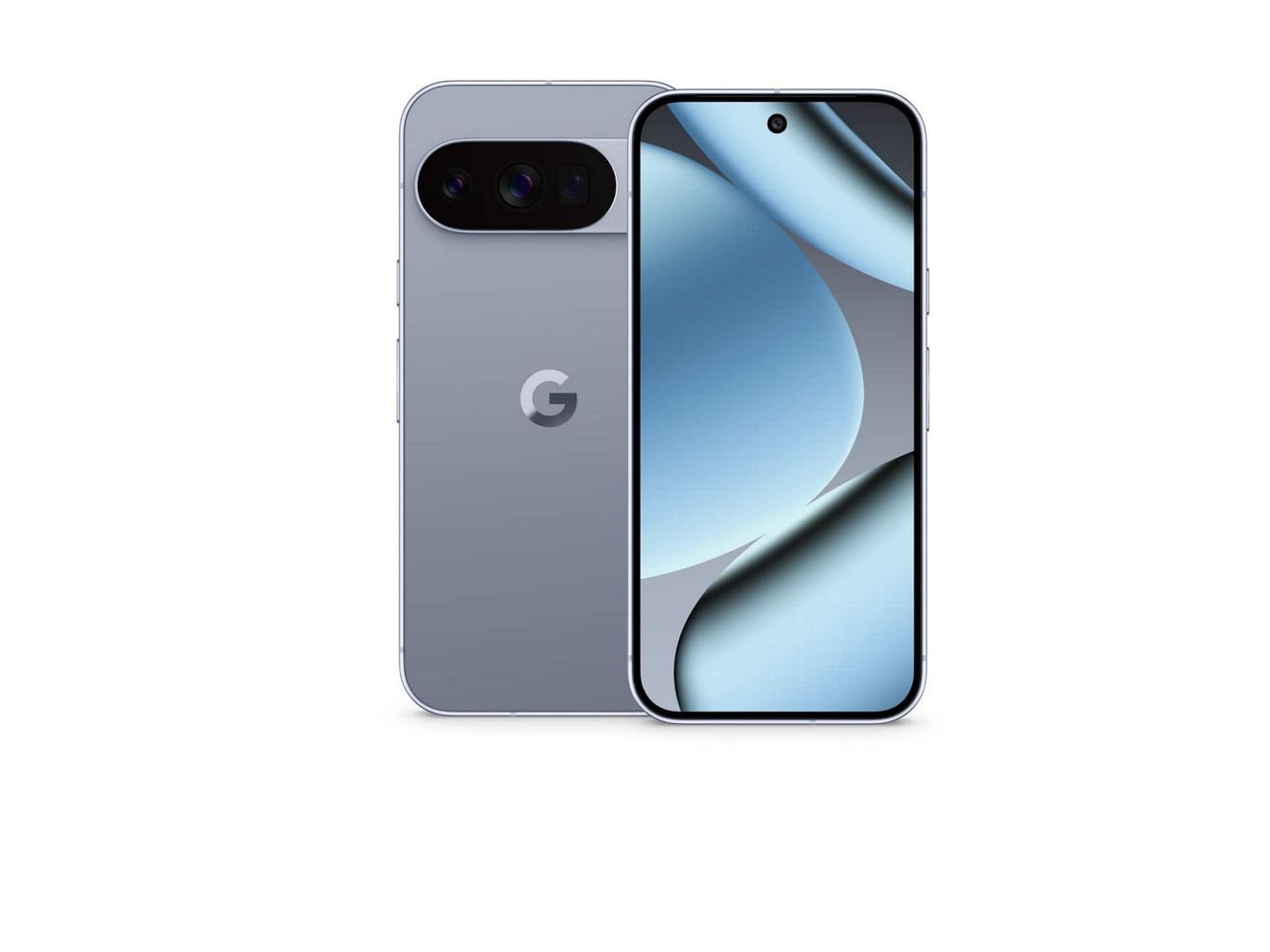 Dos dispositivos Google Pixel 10 Pro con Gemini, se muestran de frente y de atrás.