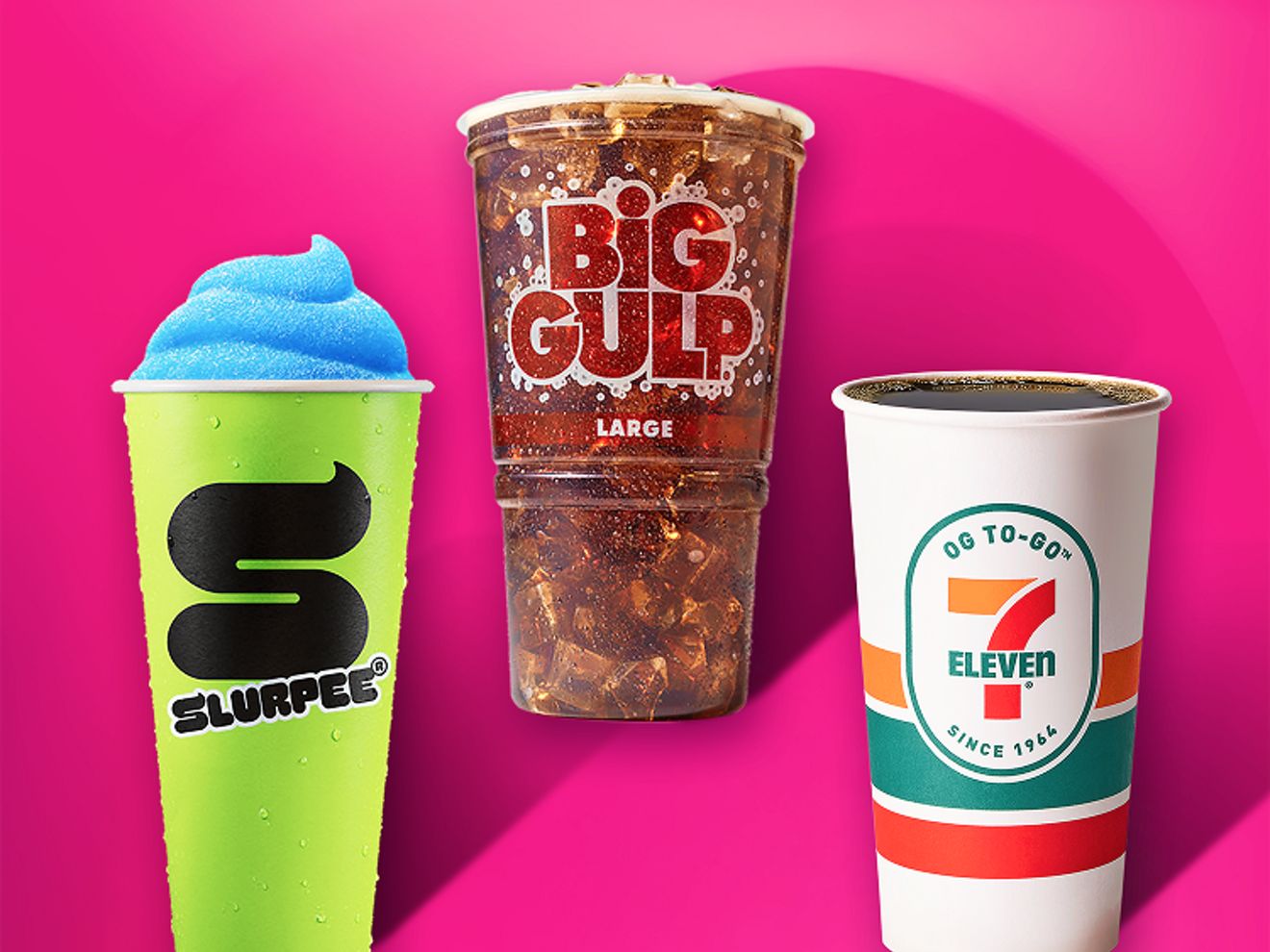 Slurpee, Big Gulp y café de 7-11.