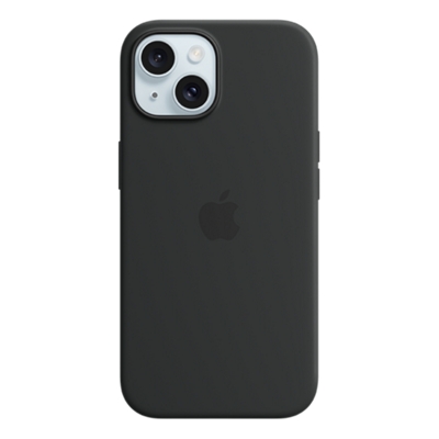 Funda de silicona Apple con MagSafe para iPhone 15 - Negro-slide-0