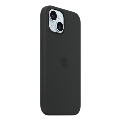 Funda de silicona Apple con MagSafe para iPhone 15 - Negro-slide-1