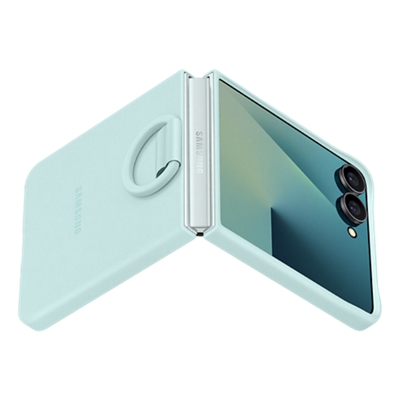 Funda Samsung con anillo para Samsung Galaxy Z Flip7 - Verde menta-slide-3