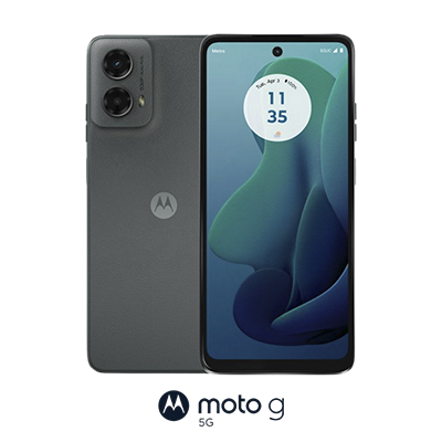 Front and back of Moto g 5G shown