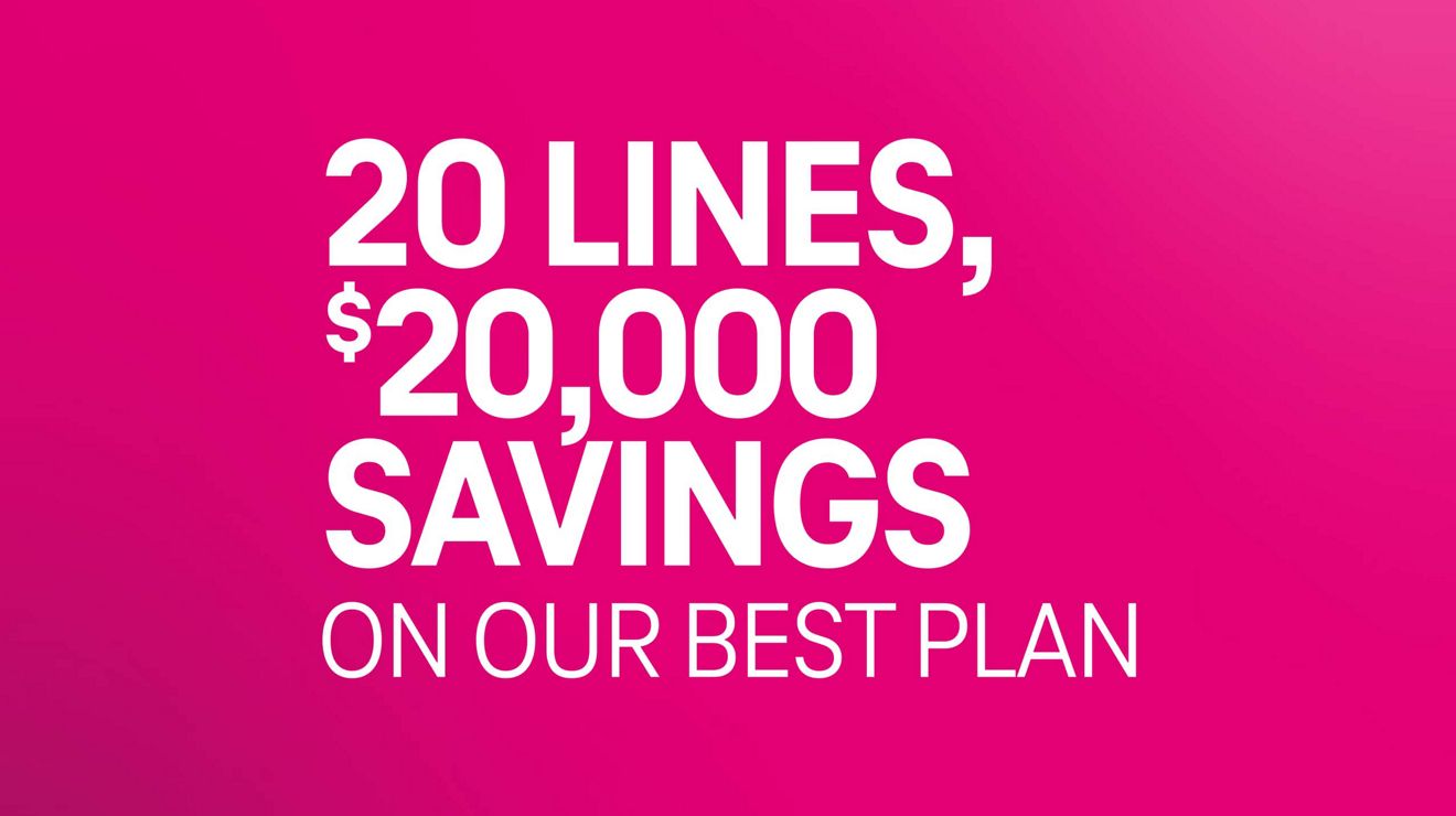 20 líneas, ahorro de $20,000 en nuestro mejor plan.