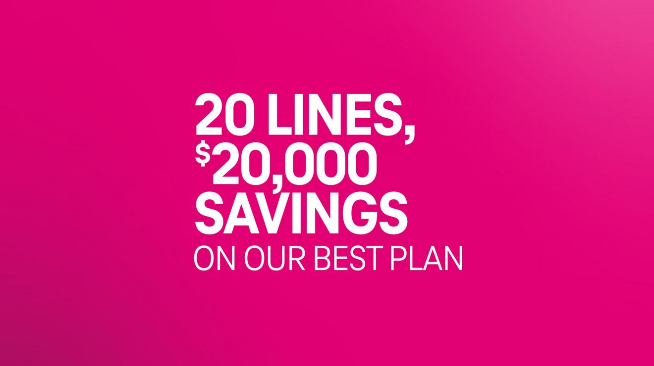 20 líneas, ahorro de $20,000 en nuestro mejor plan.