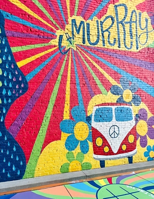 Un colorido mural en Murray, Kentucky