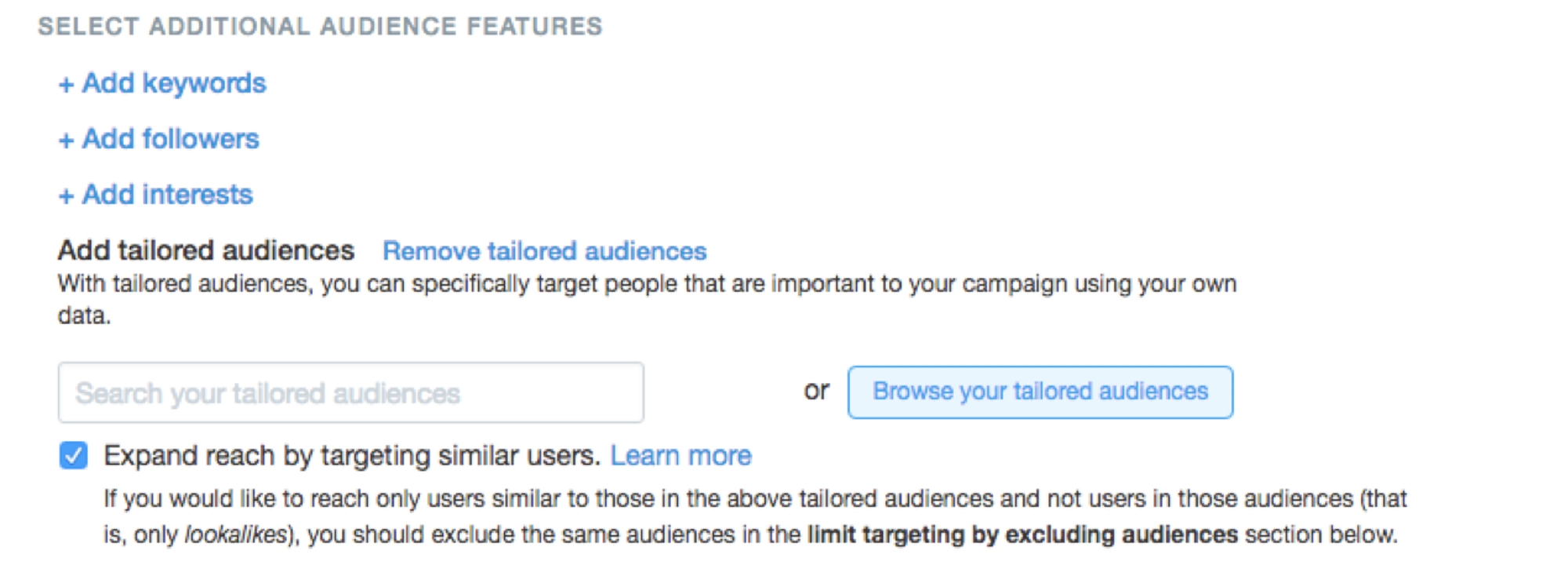 Browse Your Audiences