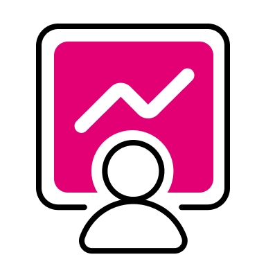 Digital ad screens with customer icon