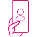 Ícono de red mejorada de teléfonos 5G