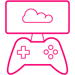 Ícono de rendimiento fluido de teléfonos 5G