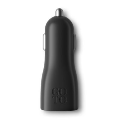 Cargador para auto GoTo™ Dual USB-A y USB-C de 32 W - Negro
