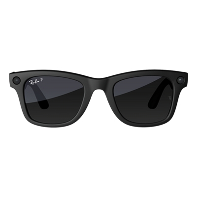 Gafas Ray-Ban Meta Wayfarer (Gen 1) lentes polarizadas esfumadas en grafito grandes - Negro-slide-0