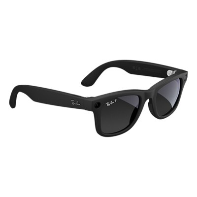 Gafas Ray-Ban Meta Wayfarer (Gen 1) lentes polarizadas esfumadas en grafito grandes - Negro-slide-3