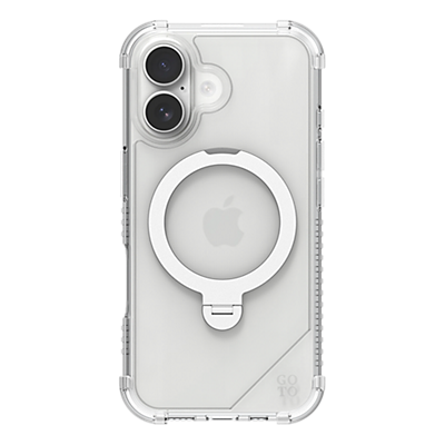 Funda GoTo® con soporte y MagSafe para Apple iPhone 16 - Transparente, vista frontal, front view-slide-0
