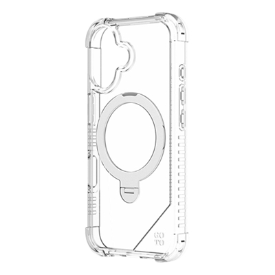Funda GoTo® con soporte y MagSafe para Apple iPhone 16 - Transparente-slide-3