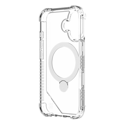Funda GoTo® con soporte y MagSafe para Apple iPhone 16 - Transparente-slide-1
