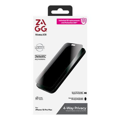 ZAGG-Protector de pantalla ZAGG Glass Privacy XTR para Apple iPhone 18 Pro Max-imagen-2