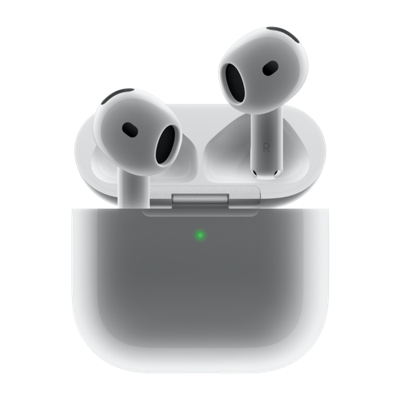 ​​​​Apple AirPods 4 flotando fuera del estuche​​​