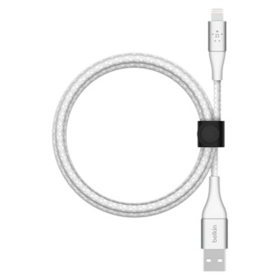 Cable trenzado Lightning a USB-A Belkin BOOST CHARGE, 2 m - Blanco
