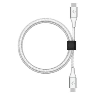 Cable trenzado USB-C a USB-C Belkin BOOST CHARGE, 2 m - Blanco