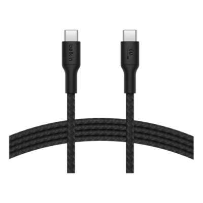 Cable trenzado USB-C a USB-C Belkin Boostcharge de 3 m - Negro-slide-0