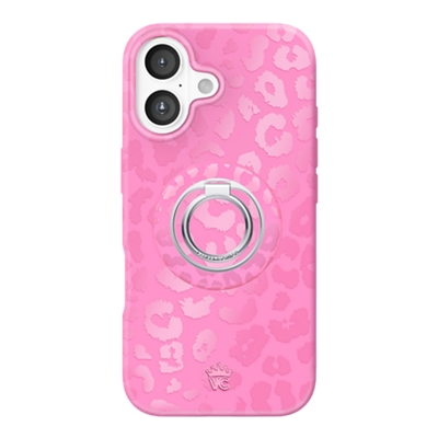 Funda VELVET CAVIAR MagSafe con agarre para iPhone 17 - Hot Pink Leopard-slide-0