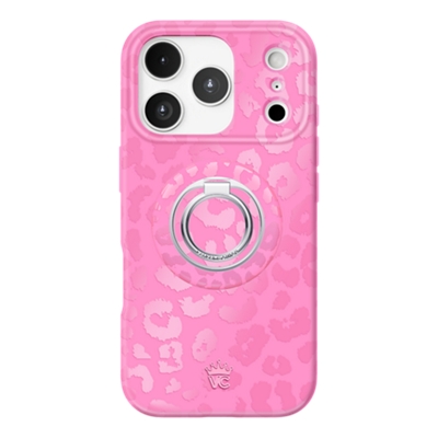 Funda VELVET CAVIAR con MagSafe y agarre para iPhone 17 Pro - Hot Pink Leopard-slide-0