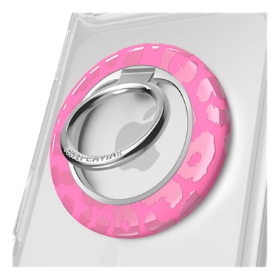 Funda VELVET CAVIAR con MagSafe y agarre para iPhone 17 Pro - Hot Pink Leopard-slide-1
