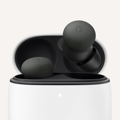 Los Pixel Buds Pro 2 en su estuche de carga.