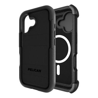 Funda Pelican Voyager con portateléfono/pie de apoyo, MagSafe para iPhone 17 - Negro-slide-0