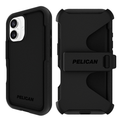 Funda Pelican Voyager con portateléfono/pie de apoyo, MagSafe para iPhone 16 - Negro-slide-0
