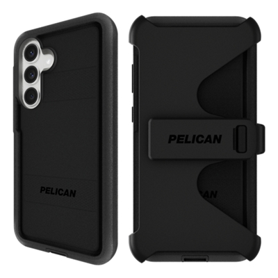 Funda magnética Pelican Voyager con portateléfono/pie de apoyo para Samsung Galaxy S25 FE - Negro-slide-0