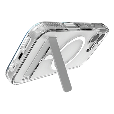 Funda ZAGG Crystal Palace con pie de apoyo y MagSafe para iPhone 17 - Transparente-slide-2