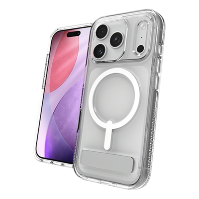 Funda ZAGG Crystal Palace con pie de apoyo y MagSafe para iPhone 17 Pro - Transparente-slide-0